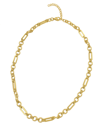 Adornia Mixed Link Chain Necklace In Yellow