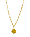 ADORNIA YELLOW SMILEY FACE LINK CHAIN NECKLACE