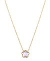 ADORNIA WHITE MOTHER OF PEARL CLOVER NECKLACE