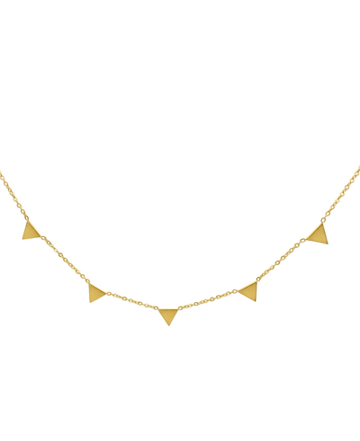 Adornia Triangle Edge Necklace In Yellow