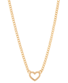 Macy's Open Heart Pendant Necklace In 10k Gold, 16" + 2" Extender In Gold