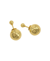 Adornia 14k Plated Double-sided Earrings In Yellow