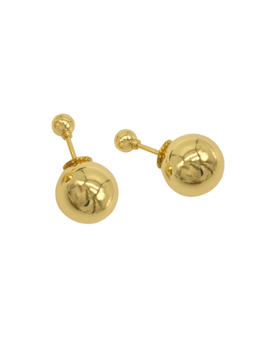 Adornia Double-sided Ball Earrings In Gold