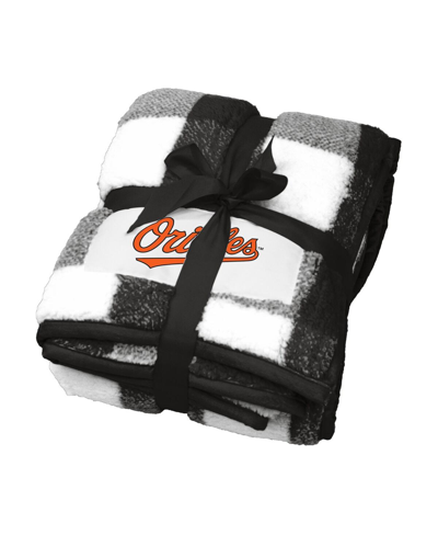 Logo Brands Baltimore Orioles 50" X 60" Buffalo Check Frosty Fleece Blanket