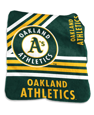 Logo Brands Oakland Athletics 50" X 60" Plush Raschel Throw Blanket