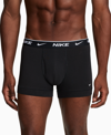 Nike Dri-fit Essential 3-pack Stretch Cotton Boxer Briefs In Black