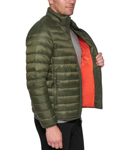 Club Room Men's Down Packable Quilted Puffer Jacket, Created For Macy's In Heritage Multi