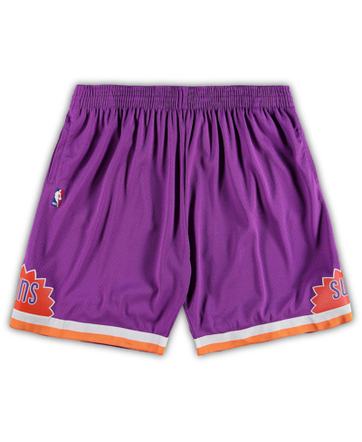 MITCHELL & NESS MEN'S MITCHELL NESS PURPLE PHOENIX SUNS BIG TALL HARDWOOD CLASSICS TEAM SWINGMAN SHORTS