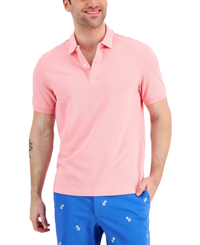 Club Room Men's Classic Fit Performance Stretch Polo, Created For Macy's In Pink Sky