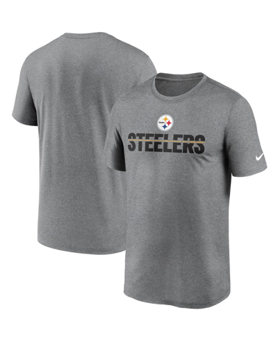 Nike Dri-fit Microtype Legend Men's T-shirt In Heathered Charcoal