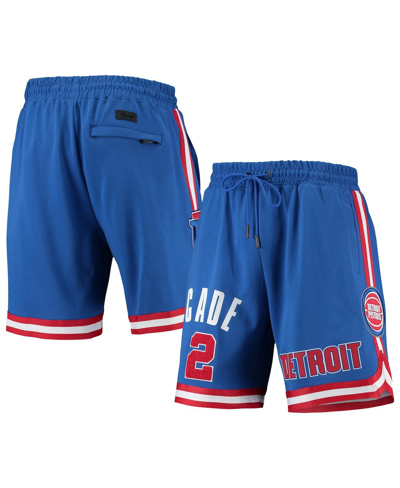 PRO STANDARD MEN'S PRO STANDARD CADE CUNNINGHAM BLUE DETROIT PISTONS PLAYER REPLICA SHORTS