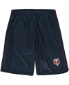 Majestic Fanatics Branded Navy Minnesota Twins Big & Tall Mesh Shorts In Navy