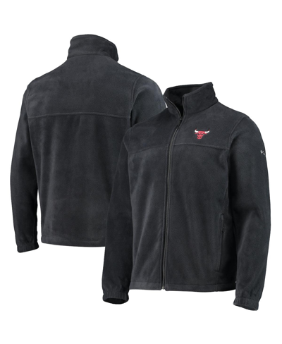 COLUMBIA MEN'S COLUMBIA BLACK CHICAGO BULLS FLANKER FULL-ZIP JACKET