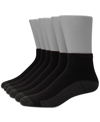 Hanes Men's Ultimate Xtemp Ultra Cushion Low Cut Black Socks, 7-pairs In Black