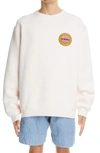 ISABEL MARANT MIKOLO COTTON BLEND LOGO PATCH SWEATSHIRT