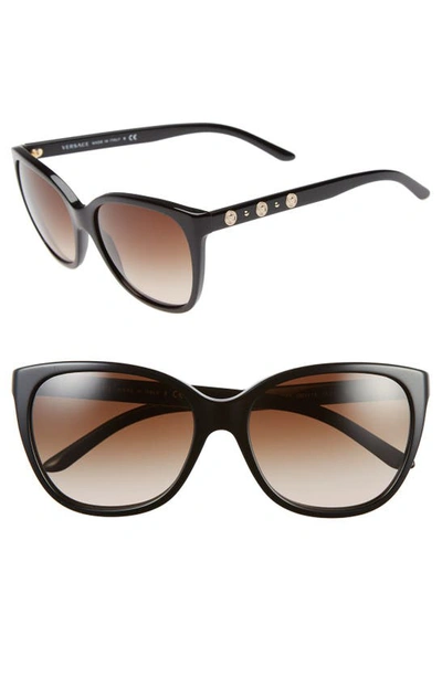 Versace 'rock Icons' 57mm Polarized Sunglasses In Black