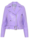 Stand Studio Purple Faux Leather Esmeralda Jacket In Violet