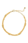 Monica Vinader 18k Yellow Gold Vermeil Layered Chain Bracelet In 18ct Gold Vermeil On Sterling