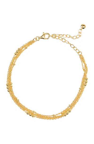 Monica Vinader 18k Yellow Gold Vermeil Layered Chain Bracelet In 18ct Gold Vermeil On Sterling