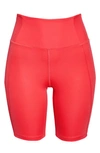 Girlfriend Collective High Waist Bike Shorts In Geranium