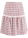 Ferragamo Textured A-line Skirt In White