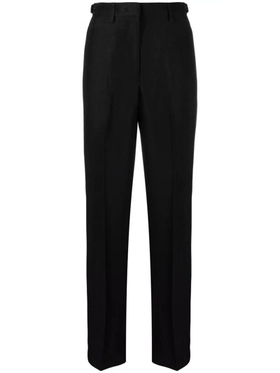 Msgm Black Tailored Straight-leg Trousers