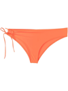 Jacquemus Tropea Ruched Bikini Bottoms In Orange