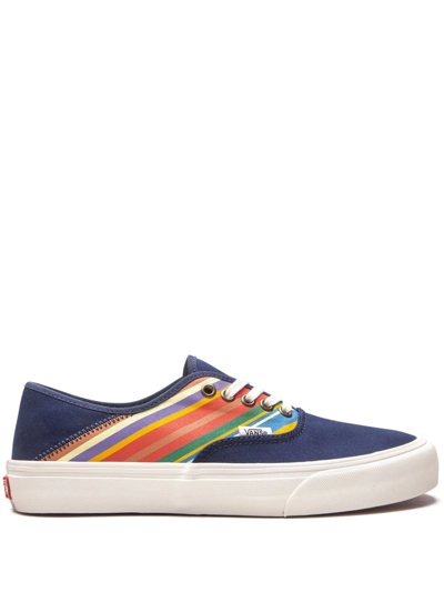 Vans Authentic "retro Stripes" Sneakers In Blue