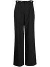 Dion Lee Rope Macrame Wide-leg Trousers In Black
