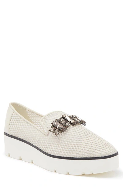 Karl Lagerfeld Bri Platform Loafer In Ecru