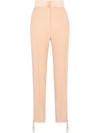 Dolce & Gabbana Solid Color Side Stripe Slim Cuffed Pants In Pink