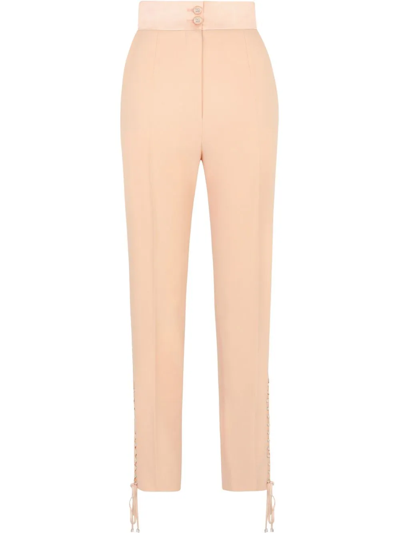 Dolce & Gabbana High-waisted Trousers In Pink