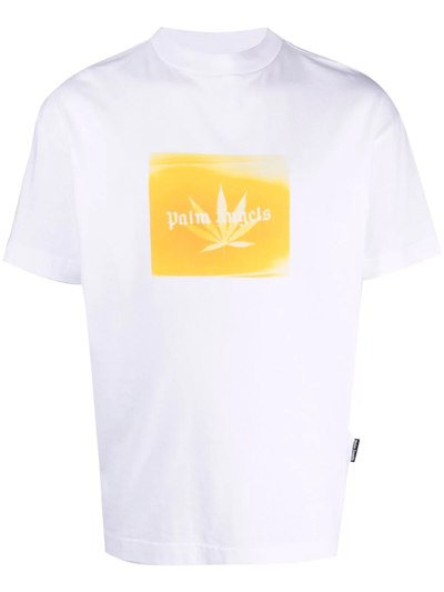 Palm Angels Leaf Classic T-shirt - Atterley In White
