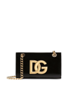 DOLCE & GABBANA 3.5 PATENT LEATHER PHONE BAG