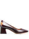 Maison Margiela Square-toe Court Shoes In Red