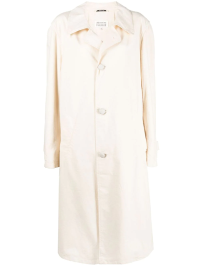 Maison Margiela Straight-design Trench Coat In White