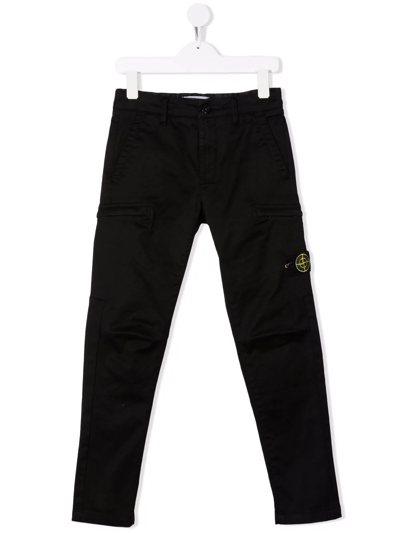 Stone Island Kids' Logo Patch Cargo Trousers
