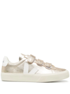 VEJA RECIFE METALLIC LOGO-PATCH SNEAKERS