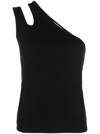 Remain Birger Christensen Tonya Cotton Blend Jersey Tank Top In Black  