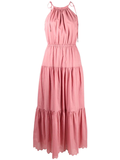Michael Michael Kors M Michael Kors Woman's  Cotton Poplin Pink Long Dress