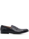 DOUCAL'S WOVEN LEATHER LOAFERS