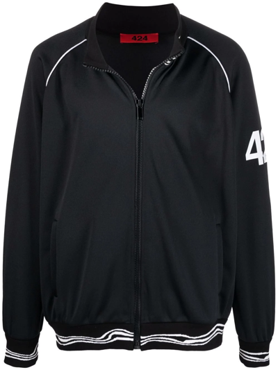 424 Zip-up Bomber Jacket In Black