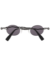 Kuboraum Foldable Round-frame Sunglasses In Black