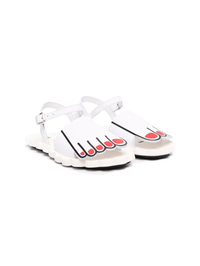 Marni Teen Feet-detail Open-toe Sandals In White