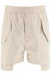 Alyx Layered Straight Bermuda Shorts In Beige