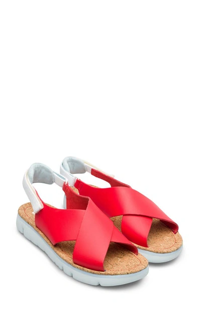 Camper Oruga Slingback Sandal In Bright Red