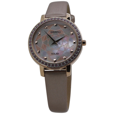 Seiko Crystal Mother Of Pearl Dial Ladies Watch Sup456p1 In Gold Tone / Mother Of Pearl / Rose / Rose Gold Tone