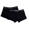 VERSACE LOGO-WAISTBAND BOXERS (PACK OF 2) MENS BLACK, BRAND SIZE 4