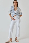 Paige Nellie Cropped Raw-edge Culottes In White
