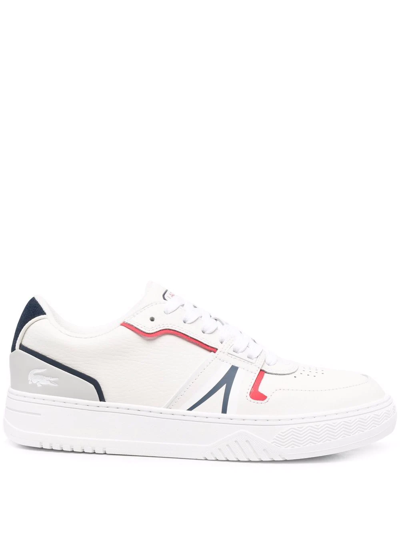 Lacoste Men's L001 Color Blocked Lace Up Sneakers In White